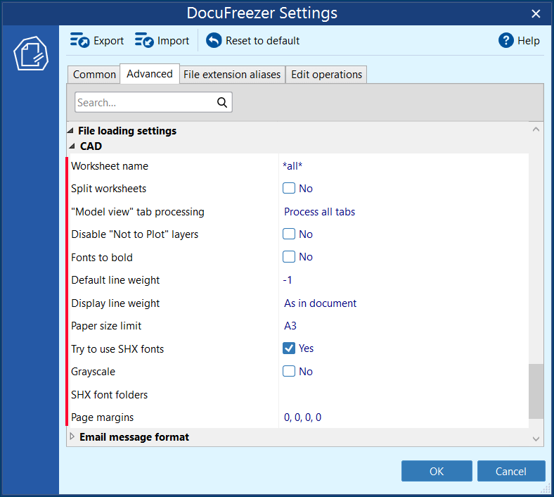 CAD to PDF converter: Advanced conversion settings for batch conversion